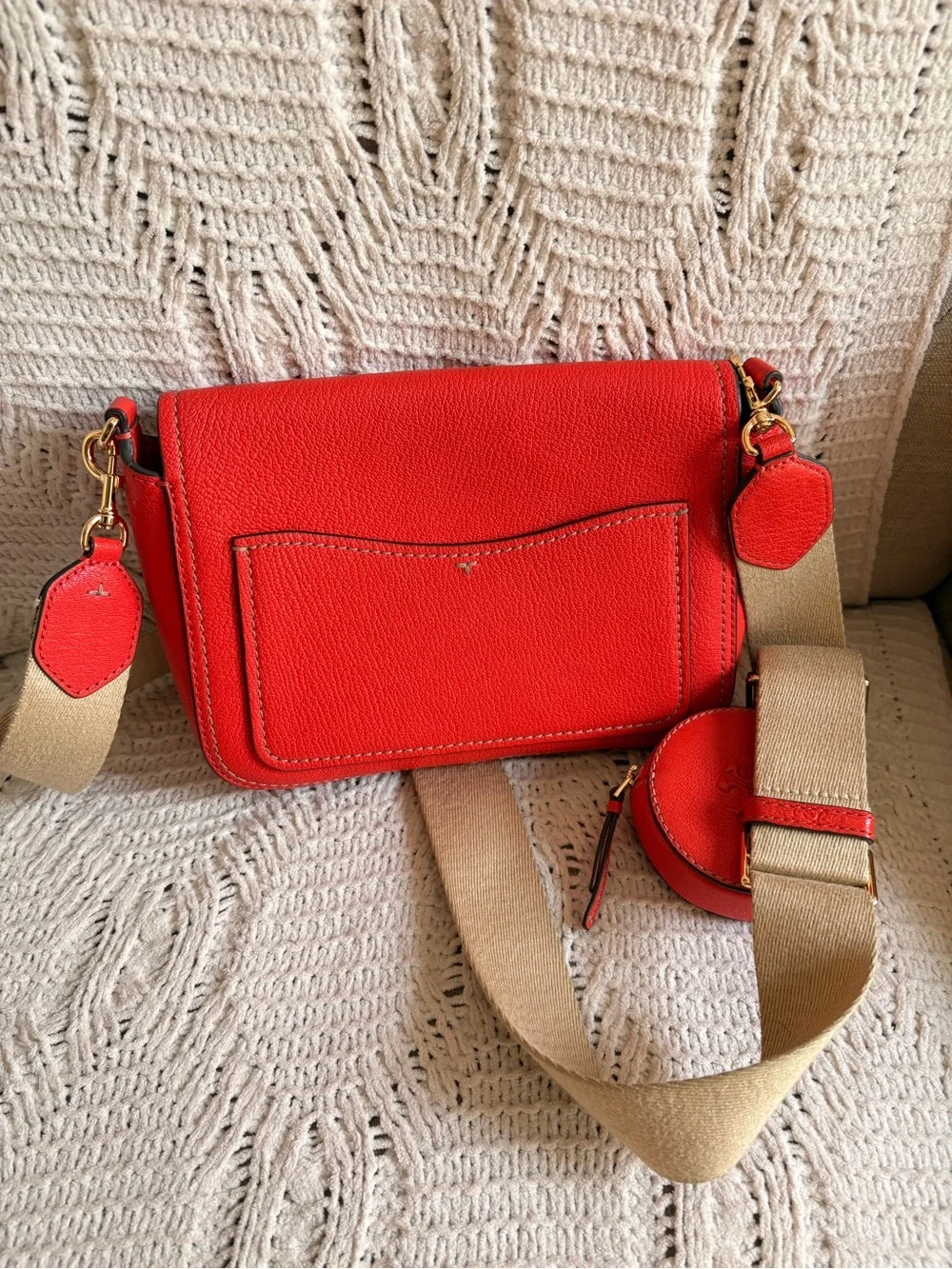 Tory Burch compact red